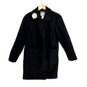J.Crew Nello Gori Wool Cashmere‎ Black Cocoon Coat Dressy
